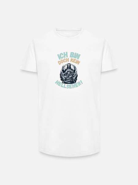Bin doch kein Hellseher - Long Fit Männer T-Shirt - Weiß