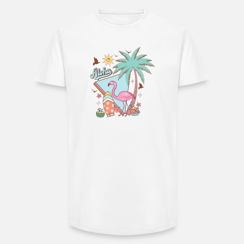 Aloha Sommer - Long Fit Männer T-Shirt - Weiß