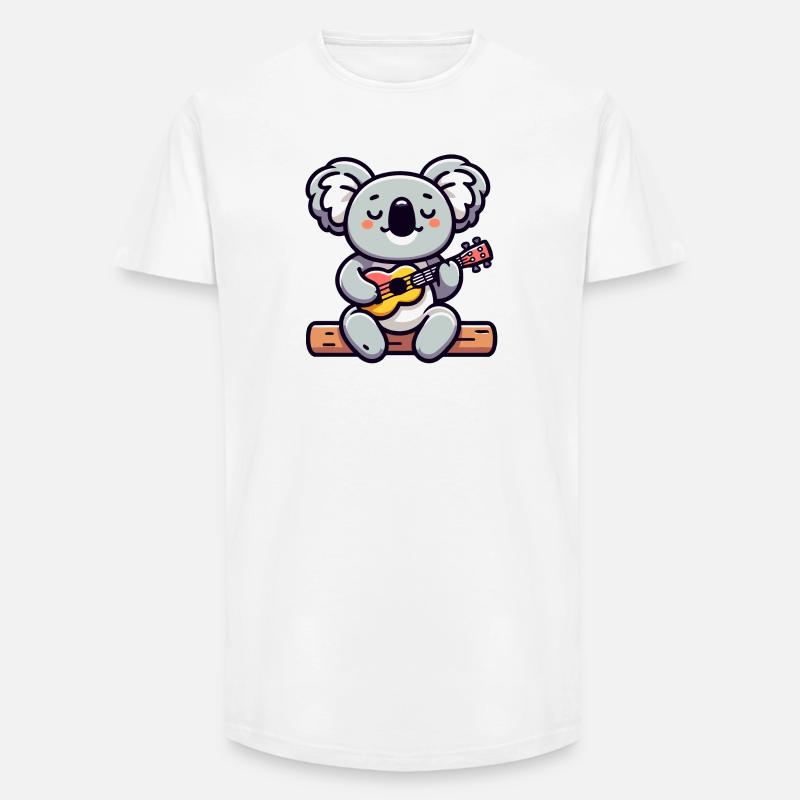 Koala Chords: Der Eukalyptus-Melodiker - Long Fit Männer T-Shirt - Weiß