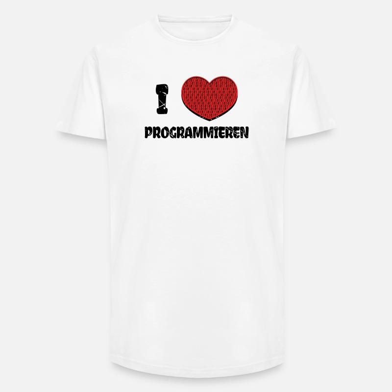 Developer Herz Webentwickler Statement Computer - Long Fit Männer T-Shirt - Weiß