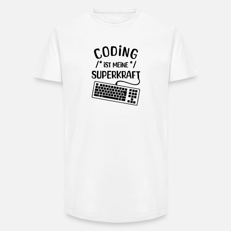 Computer Code Statement Developer Computerfreak - Long Fit Männer T-Shirt - Weiß