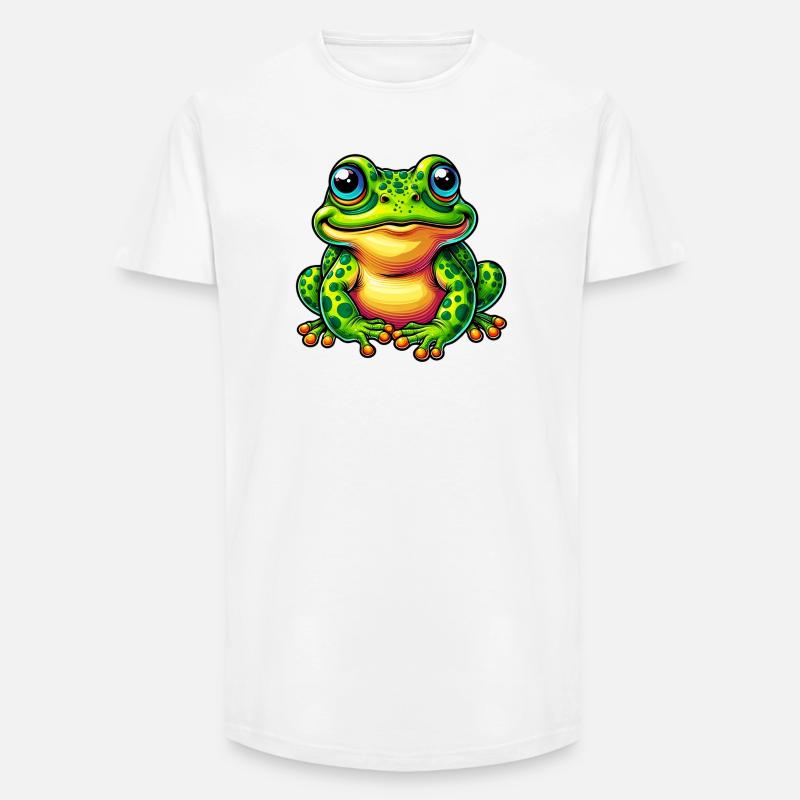 Frosch - Long Fit Männer T-Shirt - Weiß