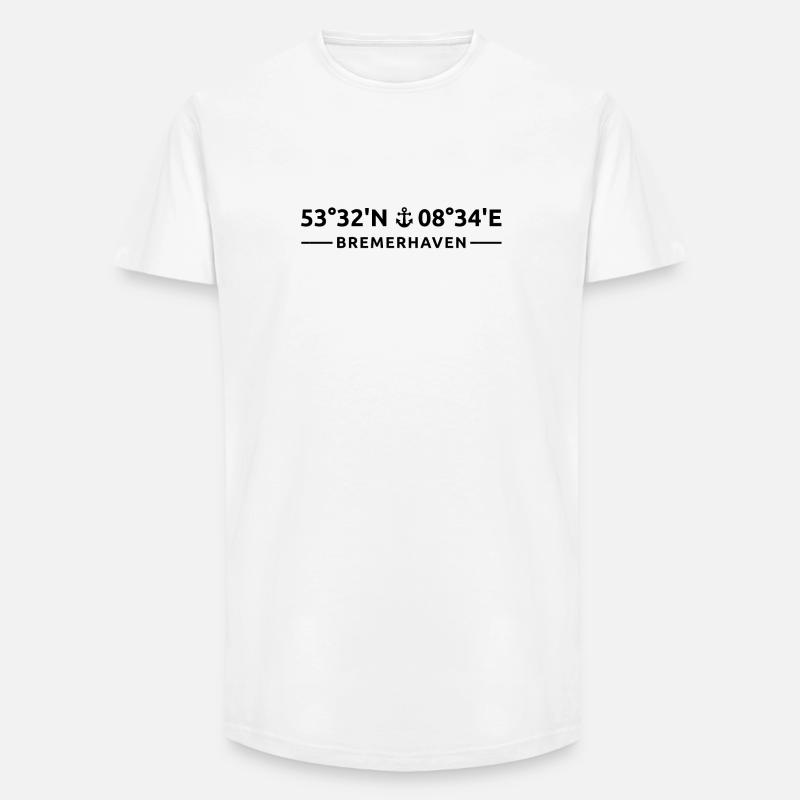 Bremerhaven - Long Fit Männer T-Shirt - Weiß