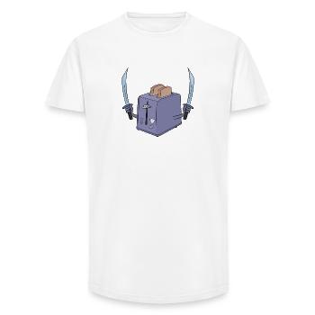 Toaster and the sword - Long Fit Men's T-Shirt - white - Front - AI Model Male 185 light (185cm)