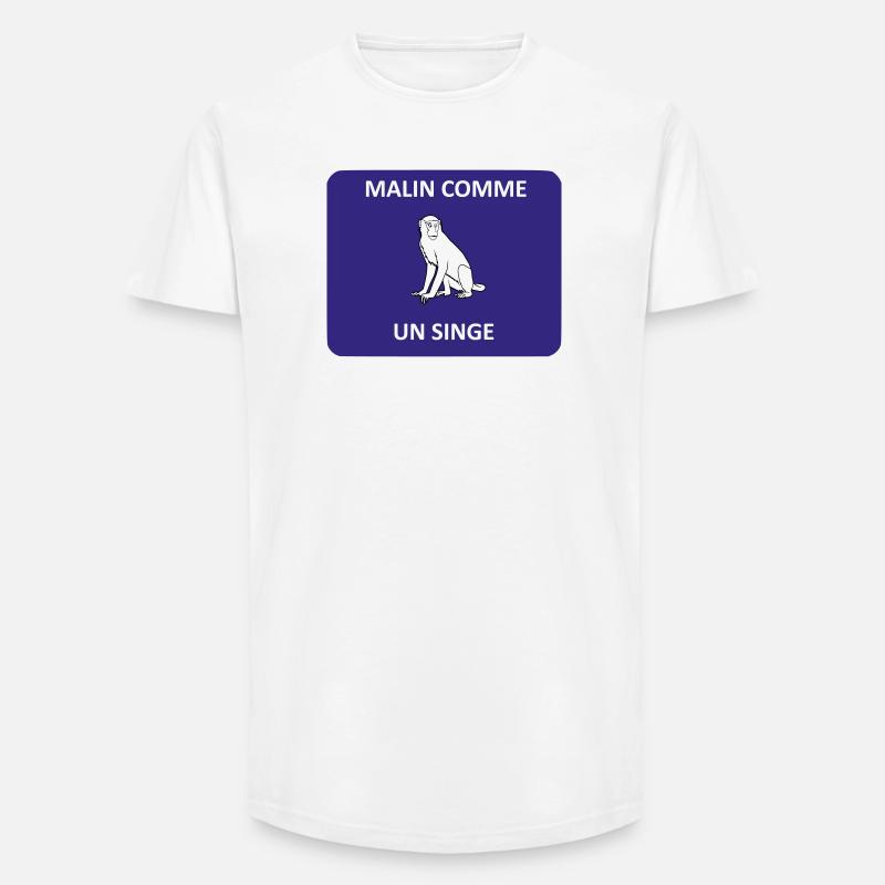 Clever wie ein Affe - Long Fit Männer T-Shirt - Weiß