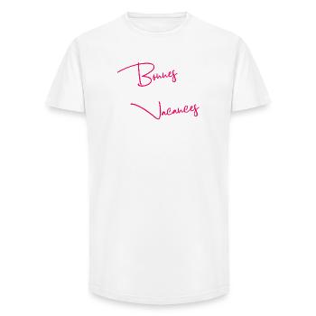 GELIEBTE. VIELEN DANK. DANKE HERRIN. GESCHENK - Long Fit Männer T-Shirt - Weiß - Vorne - AI Model Male 185 light (185cm)