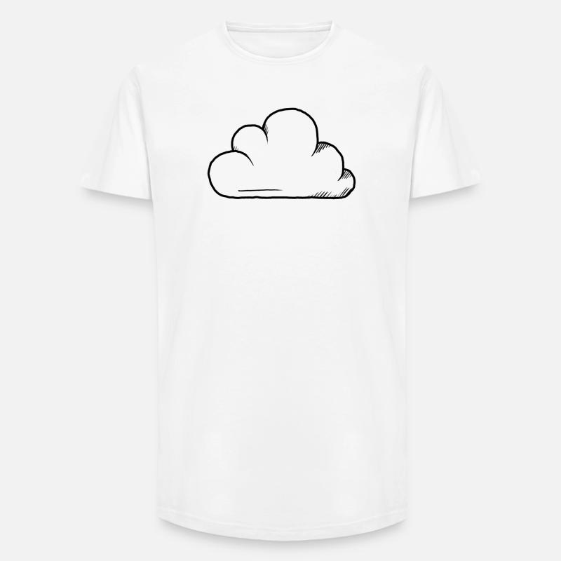 Conception du cloud - T-shirt coupe longue homme - blanc