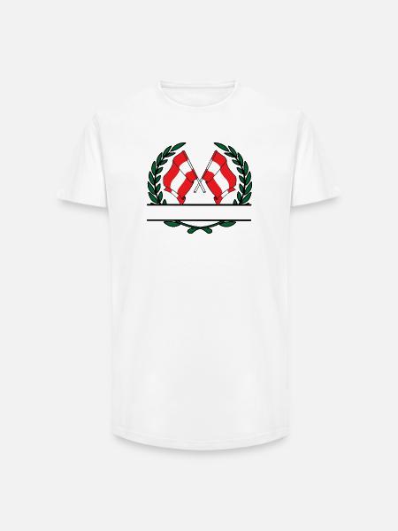 Flags austria laurel wreath banner - Long Fit Men's T-Shirt - white