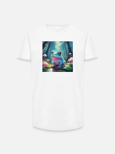 Frosch im Märchenwald - Long Fit Männer T-Shirt - Weiß