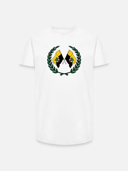Flags saxony anhalt laurel wreath - Long Fit Men's T-Shirt - white