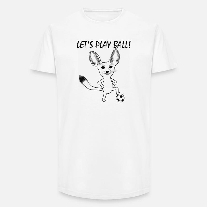 Fennek Let's Play Ball! - Long Fit Männer T-Shirt - Weiß