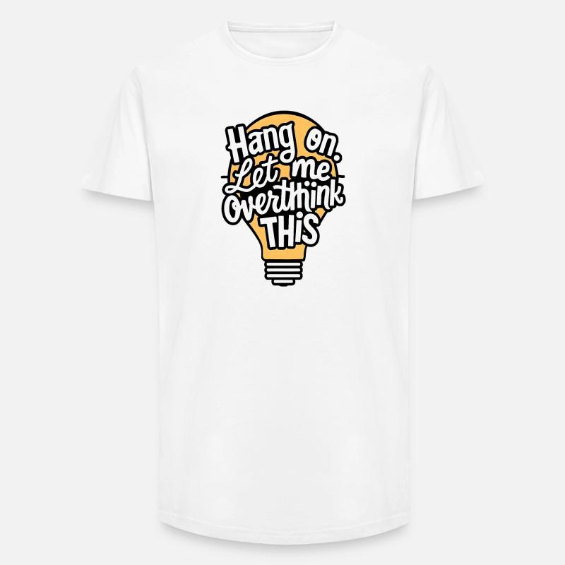 Idée créative : conception de lampe - T-shirt coupe longue homme - blanc