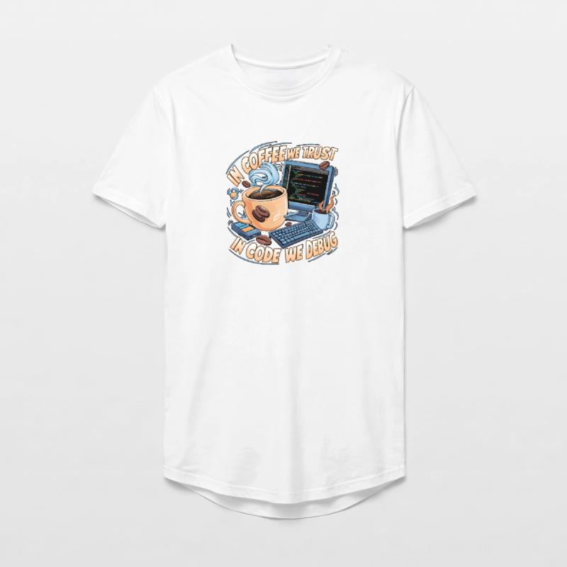 CoffeeCode Debug : Dans le code, nous déboguons T-shirt coupe longue homme