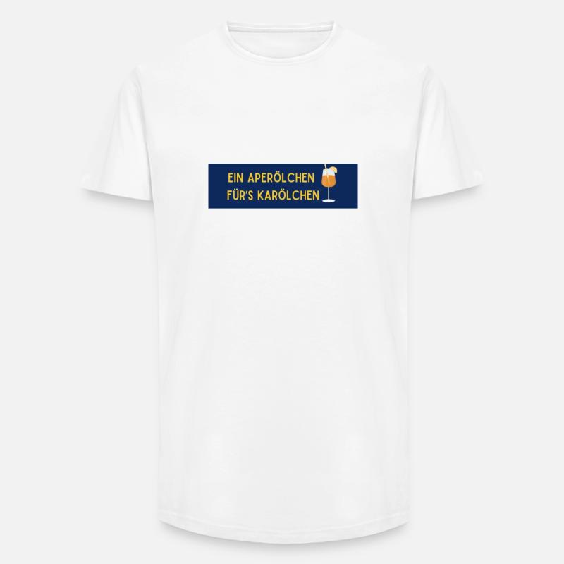 Aperölchen für's Karölchen - Long Fit Männer T-Shirt - Weiß