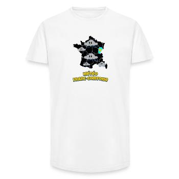 Weather in Franche-Comté - Long Fit Men's T-Shirt - white - Front - AI Model Male 185 light (185cm)