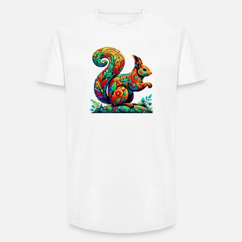 Eichhörnchen - Long Fit Männer T-Shirt - Weiß