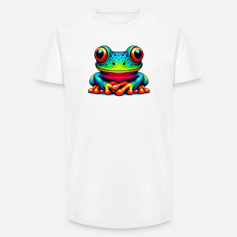 Frosch - Long Fit Männer T-Shirt - Weiß