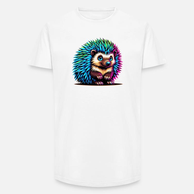 Igel - Long Fit Männer T-Shirt - Weiß