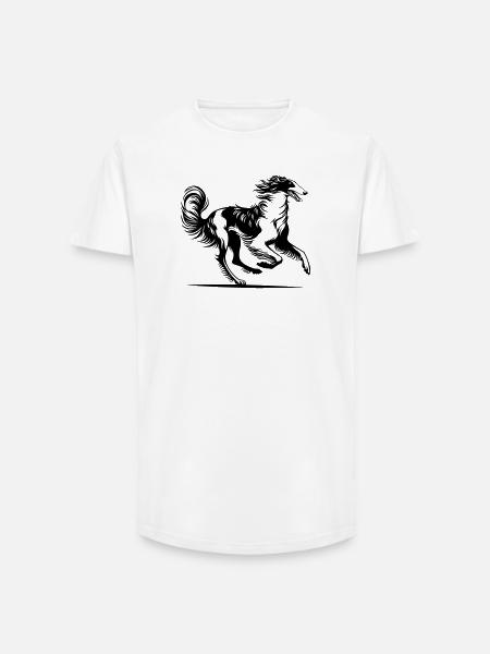 Borzoi - Long Fit Men's T-Shirt - white
