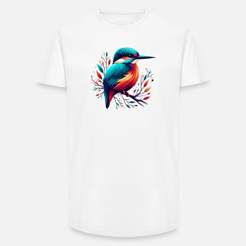 Eisvogel - Long Fit Männer T-Shirt - Weiß