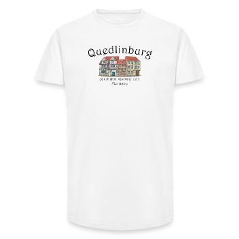 Quedlinburg, World Heritage City, Germany - Long Fit Men's T-Shirt - white - Front - AI Model Male 185 light (185cm)