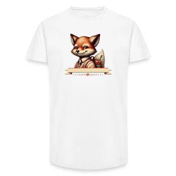 Schulstart mit Stil: Fuchs für Schulanfänger - Long Fit Männer T-Shirt - Weiß - Vorne - AI Model Male 185 light (185cm)