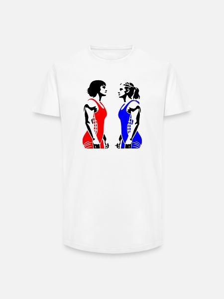 Women's Wrestling - Long Fit Men's T-Shirt - white