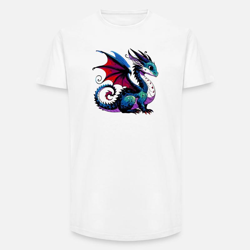 Dragon - Long Fit Men's T-Shirt - white