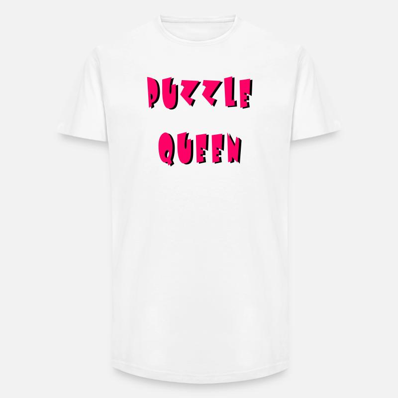 Puzzle Queen 2 - Long Fit Männer T-Shirt - Weiß