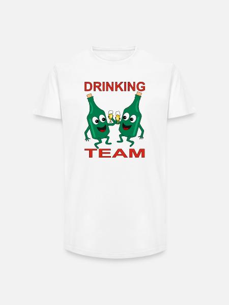 Mischievous Beer Bottles Drinking Team - Long Fit Men's T-Shirt - white