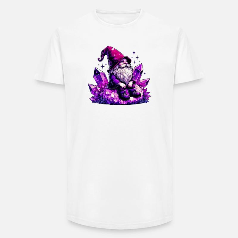 Gnom - Long Fit Männer T-Shirt - Weiß