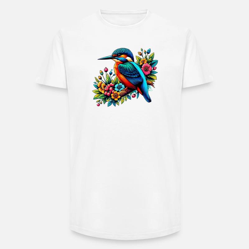 Eisvogel - Long Fit Männer T-Shirt - Weiß