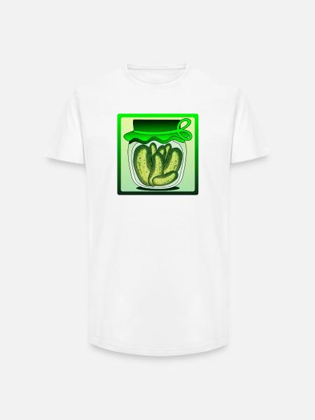 GEWÜRZGURKEN ESSIGGURKEN GURKENSALAT GURKE - Long Fit Männer T-Shirt - Weiß