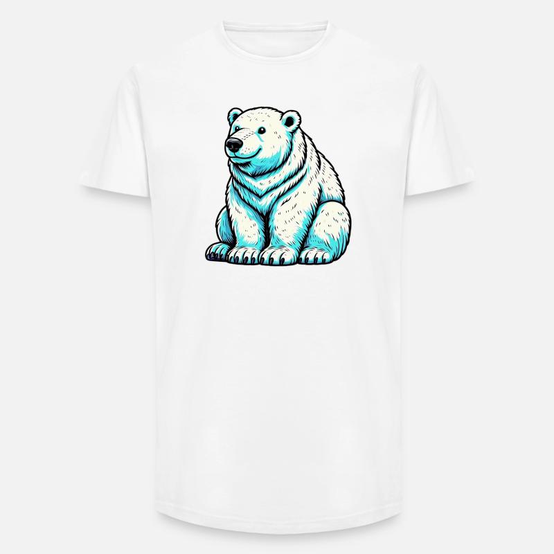 Eisbär - Long Fit Männer T-Shirt - Weiß