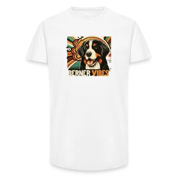Bernese mountain dog - Long Fit Men's T-Shirt - white - Front - AI Model Male 185 light (185cm)