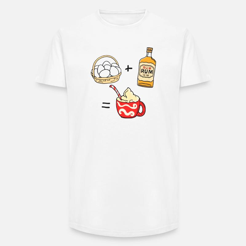 Eierpunsch - Long Fit Männer T-Shirt - Weiß