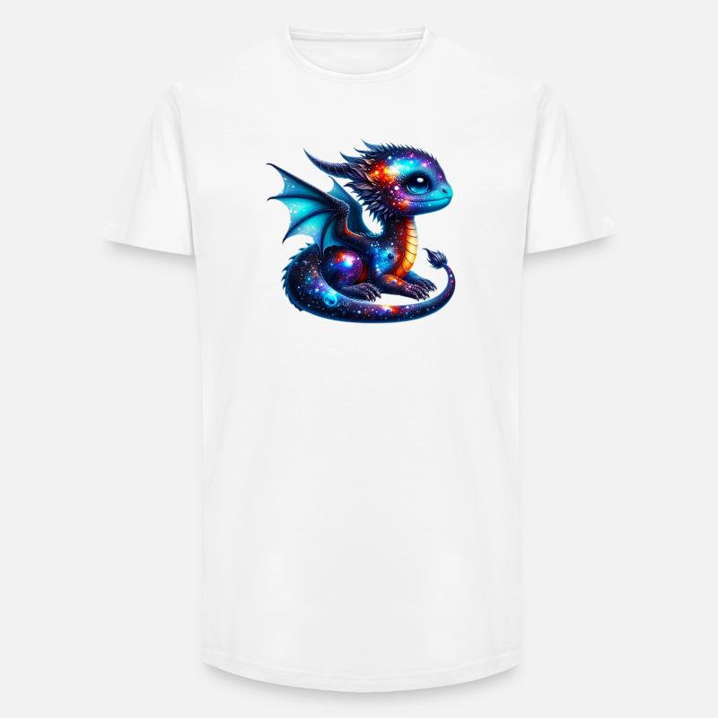 Drache - Long Fit Männer T-Shirt - Weiß
