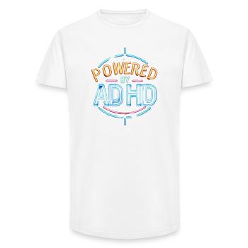 ADHS - Long Fit Männer T-Shirt - Weiß - Vorne - AI Model Male 185 light (185cm)
