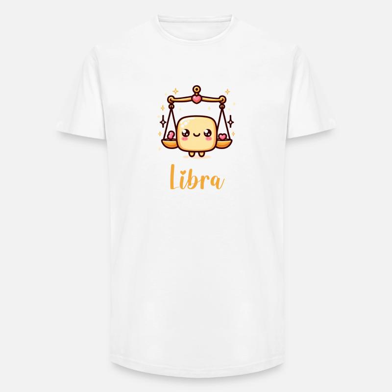 Süße Libra Sternzeichen Astrologie Geschen - Long Fit Männer T-Shirt - Weiß