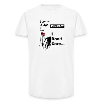 Fun Fact: I'm Fabulous and I Don't Care - Long Fit Men's T-Shirt - white - Front - AI Model Male 185 light (185cm)