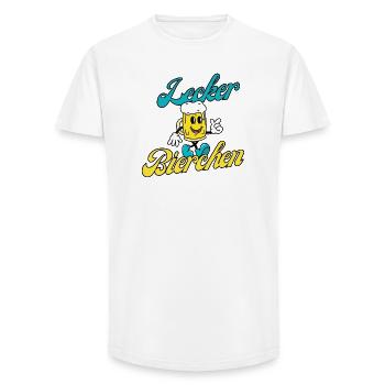 Lecker Bierchen - Long Fit Männer T-Shirt - Weiß - Vorne - AI Model Male 185 light (185cm)