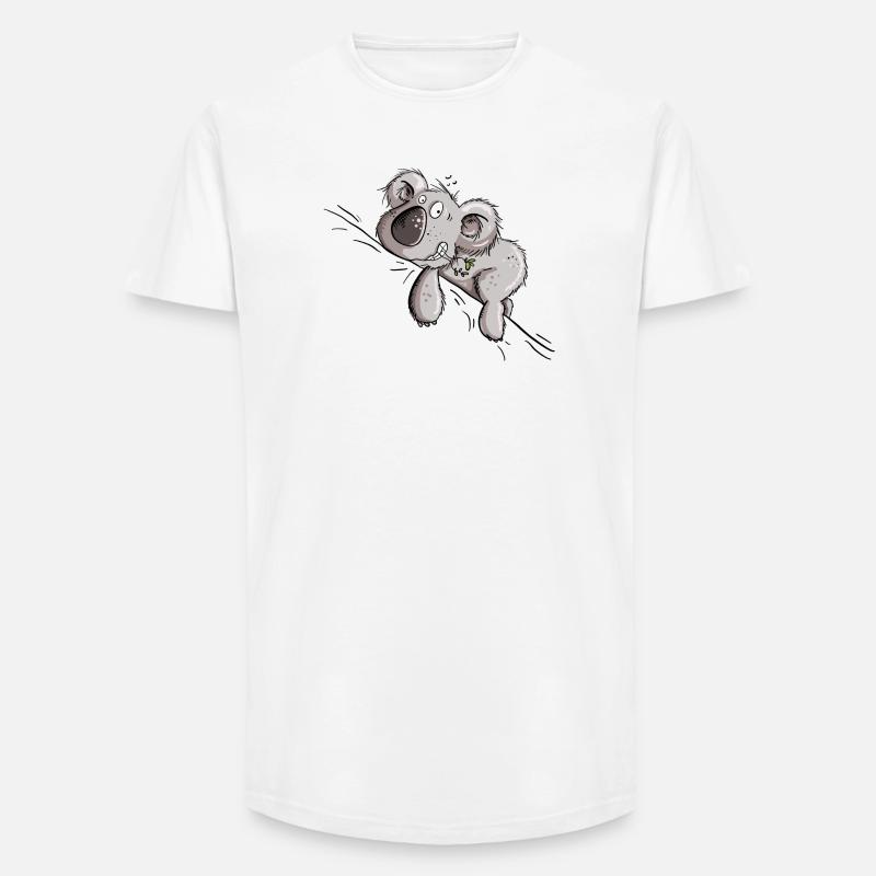Drolliger Koala Bär - Long Fit Männer T-Shirt - Weiß