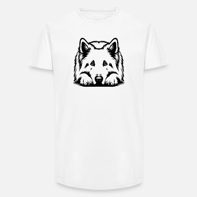 Schweizer Schäferhund - Long Fit Männer T-Shirt - Weiß