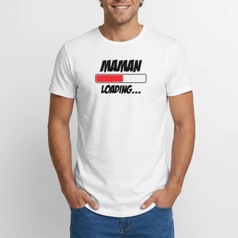 Maman loading... Please Wait - Future Mère T-shirt coupe longue homme