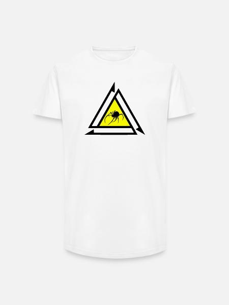 Spider - Long Fit Men's T-Shirt - white