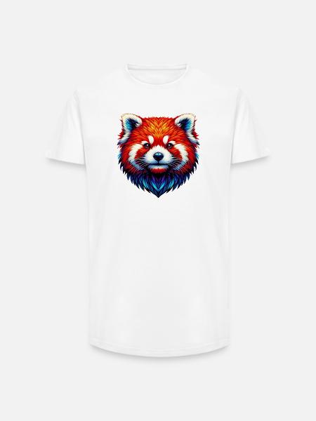 Petit panda - T-shirt coupe longue homme - blanc