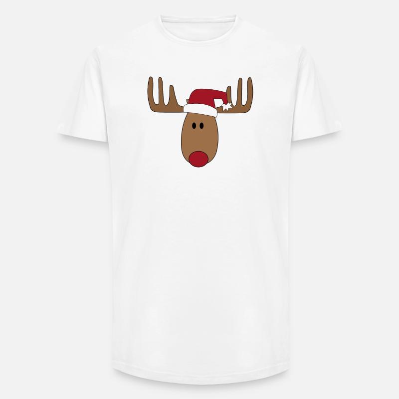 Weihnachten Elch - Long Fit Männer T-Shirt - Weiß