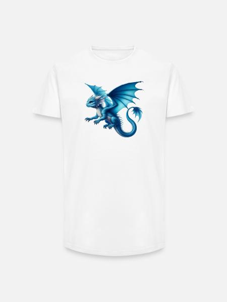 Dragon - T-shirt coupe longue homme - blanc