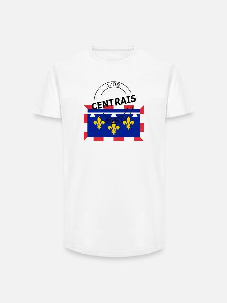 Centrais - T-shirt coupe longue homme - blanc