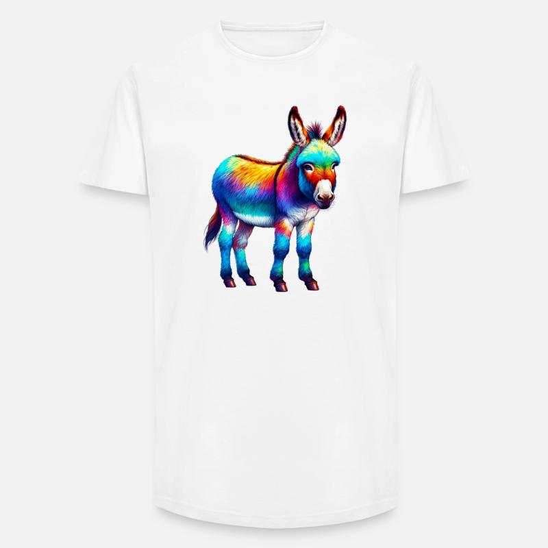Esel-Maultier - Long Fit Männer T-Shirt - Weiß
